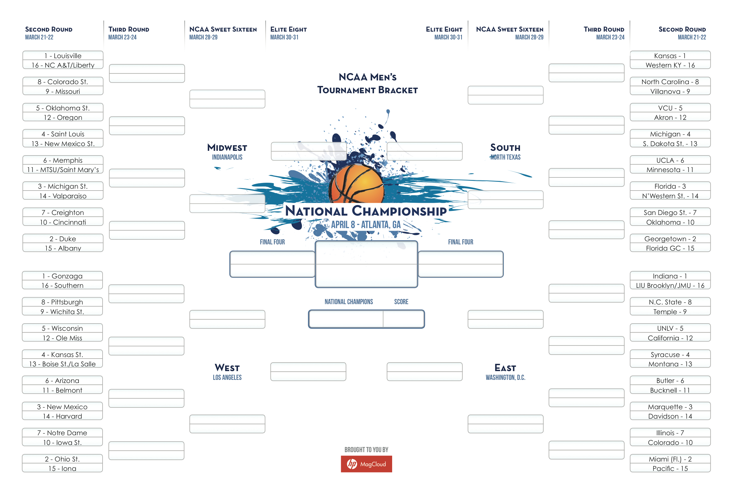 March Madness Bracket Poster – Publisher's Corner